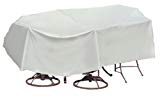 Cheap Protective Covers Weatherproof Patio Table and Chair Set Cover, 48 Inch x 54 Inch, Round Bar Table, Gray