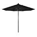 California Umbrella 9' Round 100% Fiberglass Frame Market Umbrella, Push Lift, Black Pole, Sunbrella Black Fabric