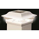 Outdoor White Aluminum Imperial Solar Post Cap (2-pack) 4 In. X 4 in Manufactured From Durable Cast Aluminum
