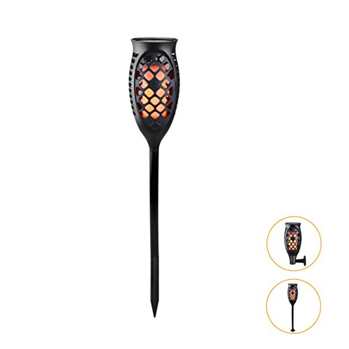 YMTC Outdoor Solar Lights,Upgraded Solar Torch Light with 99 LEDs Flickering Flame Waterproof Christmas Lighting Decorations,3 Settings & 3 Installation Options,Dusk to Dawn Auto On/Off (1 Pack)