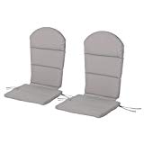 Great Deal Furniture Terry Outdoor Adirondack Chair Cushion (Set of 2), Grey