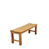 Amazonia 51 in. Teak Patio Backless Bench