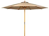Trademark Innovations 9′ Wood Frame Patio Umbrella (Tan) Review