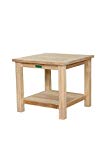 Anderson Teak Square 2-Tier Side Table, 22-Inch For Sale