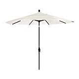 California Umbrella 11′ Round Aluminum Market Umbrella, Crank Lift, Collar Tilt, Bronze Pole, Pacifica Canvas For Sale