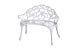 Sunjoy Rosier Cast Aluminum Verdi White Loveseat Bench