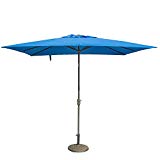 Cheap CASUN GARDEN 7×9 ft Patio Rectangular Market Umbrella Crank Tilt, Blue
