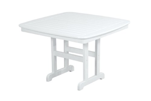 POLYWOOD NCT44WH Nautical Dining Table, 44-Inch, White Review