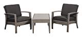 Atlantic 3-Piece Tahiti Deluxe Wicker Conversation Set with Grey Cushions Review Atlantic 3-Piece Tahiti Deluxe Wicker Conversation Set with Grey Cushions Review