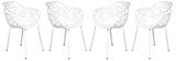 LeisureMod Devon Modern Aluminum Indoor-Outdoor Stackable Side Dining Arm Chair in White, Set of 4 Review LeisureMod Devon Modern Aluminum Indoor-Outdoor Stackable Side Dining Arm Chair in White, Set of 4 Review