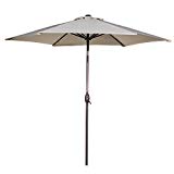 Abba Patio Outdoor Patio Umbrella 9-Feet Aluminum Market Table Umbrella with Push Button Tilt and Crank, Beige Review Abba Patio Outdoor Patio Umbrella 9-Feet Aluminum Market Table Umbrella with Push Button Tilt and Crank, Beige Review