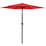 APEX LIVING 9 Ft Patio Umbrella Outdoor Table Market Umbrella with Carry Bag 6 Ribs Red For Sale