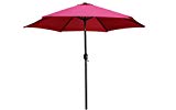 TMS Beach Umbrella Aluminum Outdoor 8ft Crank Tilt Sunshade Cover Patio Market Umbrella, Burgundy