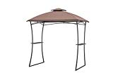 Sunjoy Large Alton Grill Gazebo, 7.6′ by 4.8′, Brown For Sale
