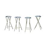 Cheap Best of Times Anchors Away Padded Bar Stools (Set of 4), Navy/Grey