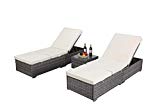 Cheap Do4U 3 Pcs Outdoor Patio Synthetic Adjustable Rattan Wicker Furniture Pool Chaise Lounge Chair Set with Table (6003-GY) Cheap Do4U 3 Pcs Outdoor Patio Synthetic Adjustable Rattan Wicker Furniture Pool Chaise Lounge Chair Set with Table (6003-GY)