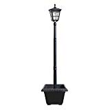 Kemeco ST4311AHP 6 LED Cast Aluminum Solar Lamp Post Light with Planter for Outdoor Landscape Pathway Street Patio Garden Yard
