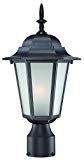 Acclaim 6117BK/FR Camelot Collection 1-Light Post Mount Outdoor Light Fixture, Matte Black