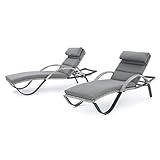 RST Brands Cannes Chaise Lounges Cushions, Charcoal Grey RST Brands Cannes Chaise Lounges Cushions, Charcoal Grey