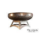 Ohio Flame 30″ Liberty Fire Pit with Hollow Base (Made in USA) – Natural Steel Finish