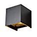 JIN CAN LED Aluminum Waterproof Wall Lamp,12W 85-225V 3200K Adjustable Outdoor Wall Light Warm Light 2LEDS (Black)