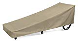 SunPatio Outdoor Chaise Lounge Cover, Patio Day Chaise Cover 84″L x 30″W x 24″H, Water Resistant, Lightweight, Eco-Friendly, Helpful Air Vents, All Weather Protection, Neutral Taupe For Sale