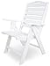 POLYWOOD NCH38WH Nautical Highback Chair, White