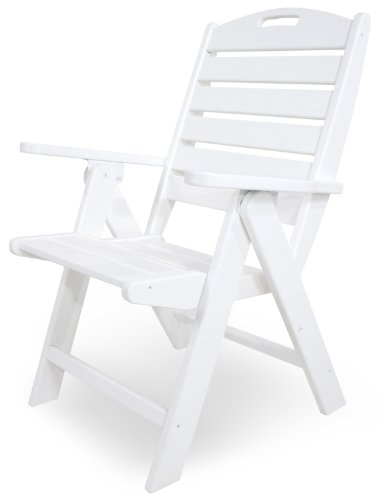 POLYWOOD NCH38WH Nautical Highback Chair, White