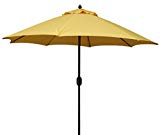 MJJ Sales 11ft Aluminum Market Umbrella-Yellow
