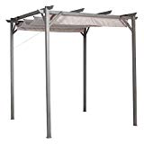 Garden Winds 8 x 8 Pergola Replacement Canopy Top Cover – RipLock 350 For Sale