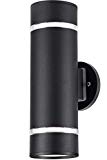 Cerdeco WS-7704 Modern Porch Light [ UL-Listed ] Painted Black Outdoor Wall Lamp Weather-Proof Cylinder Wall Sconce Suitable for Garden & Patio