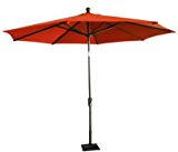8.25′ Oversized Deluxe Market Umbrella with Tilt Function – Terracotta Rust For Sale