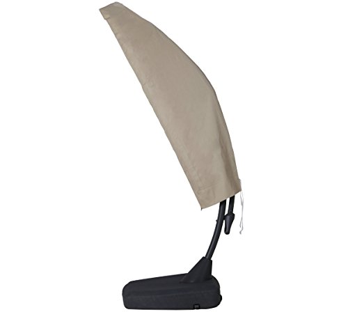 Grand patio Deluxe Patio Umbrella Cover for 9 to 10 FT Offset Umbrella with Curved Cantilever and Straight Pole, Waterproof Cantilever Umbrella Cover with Zipper, Weather-Resistant and Durable, Beige For Sale
