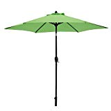 Cheap Paulla 9 Ft Patio Umbrella Outdoor Table Umbrella with Crank, 6 Ribs (Light Green)