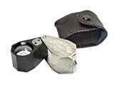 Grobet Illuminated Eye Loupe, w/Ultraviolet Light, 10x