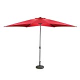 Northlight 6.5 ft. Outdoor Patio Market Umbrella with Hand Crank – Red For Sale