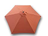 Cheap Formosa Covers 9ft Umbrella Replacement Canopy 6 Ribs in Terra Cotta (Canopy Only)