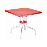 Compamia Forza Red Square Folding Table 31 Inch Compamia Forza Red Square Folding Table 31 Inch