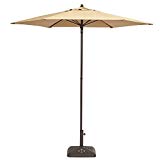 Hampton Bay 7-1/2 ft. Steel Push-Up Patio Umbrella in Cafe Review