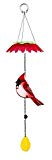 Evergreen Cardinal Color Changing Flower Top Solar Mobile
