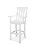 POLYWOOD Vineyard Bar Arm Chair (White) Review