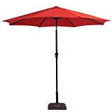 Hampton Bay YJAUC-171-Ruby 9 ft. Steel Crank and Tilt Patio Umbrella in Ruby Hampton Bay YJAUC-171-Ruby 9 ft. Steel Crank and Tilt Patio Umbrella in Ruby