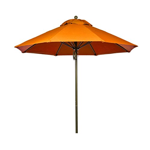 9 ft. Commercial Grade Fiberglass Market Umbrella with Acrylic Fabric, Aluminum Pole, Pulley Lift, Non Tilt Review