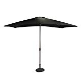 Northlight 6.5 ft. Outdoor Patio Market Umbrella with Hand Crank – Black Review