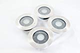 Cheap 4-Pack Solar Power Outdoor Stainless Steel 4 LED Step / Deck Light