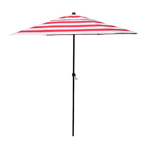 APEX LIVING 7.5 Feet Garden Patio Umbrella Market Outdoor Table Umbrella with Carry Bag Red and White Stripe For Sale