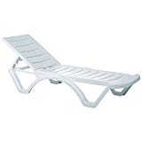Compamia Aqua Pool Chaise Lounge in White – Set of 4 For Sale