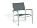 Oxford Garden Travira TVCAST109V4 Chat Chair - Titanium Sling Seat - Tekwood Vintage Armcaps - Set of 4