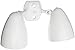 RAB Lighting HB2W HB1 Bullet Shaped Dual Floodlight Kit, PAR38 Type, Aluminum, 300W Power, White, Hardwired