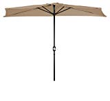 Trademark Innovations Patio Half Umbrella – 8 (Teal) For Sale